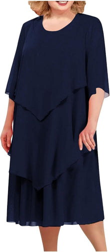 Heidi-Mode | Elegantes Chiffonkleid mit Lagen-Look