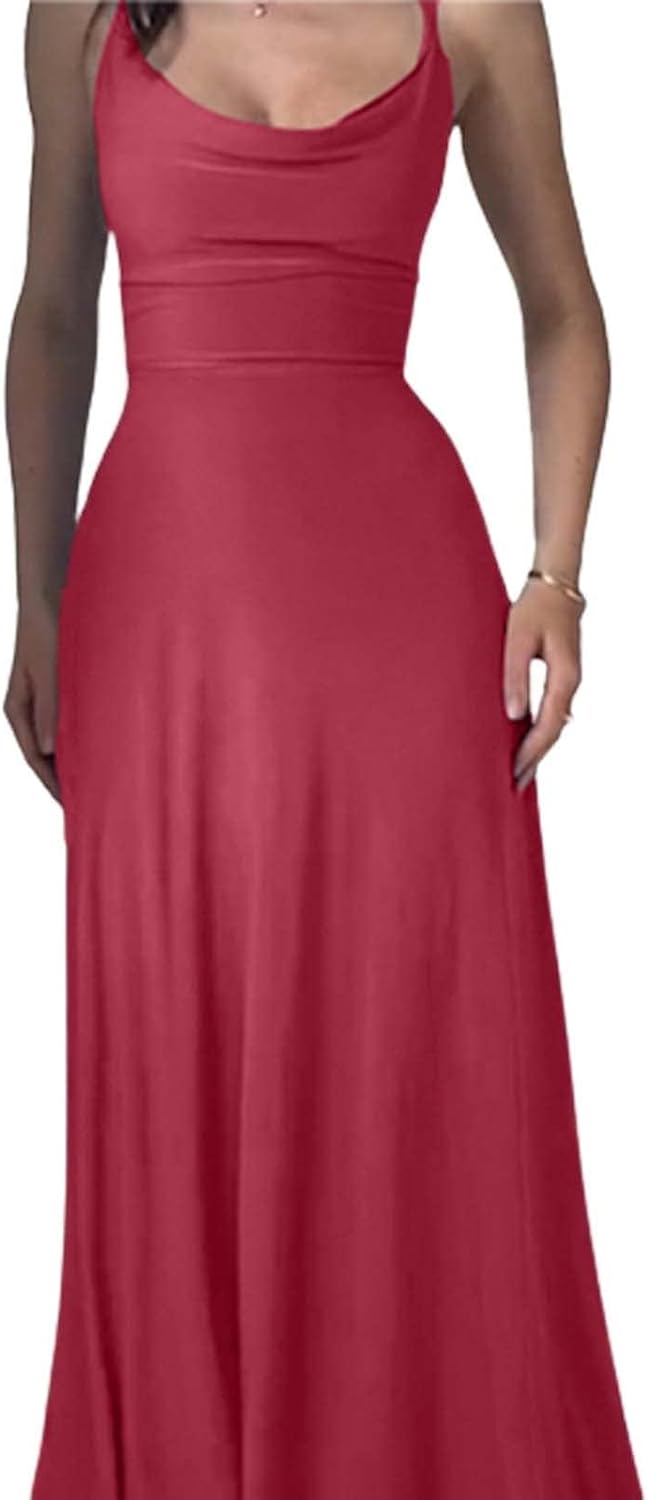 Heidi-Mode | Lange Drapierte Kleid mit Eingebautem Bh
