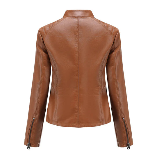 einfache dünne Lederjacke