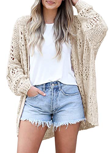 Heidi-Mode | Offene Front Boho Häkel Strickjacke