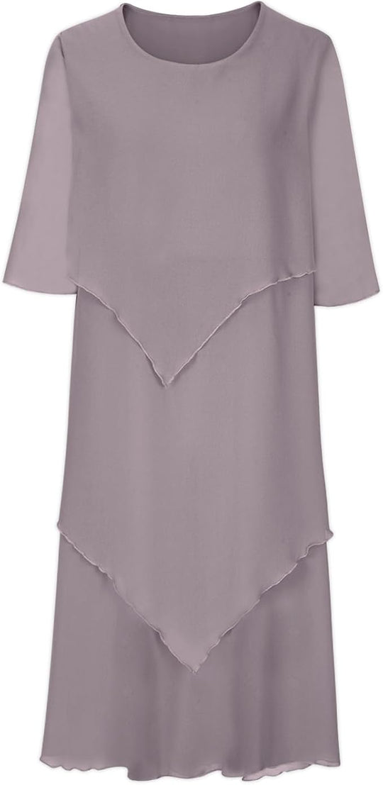 Heidi-Mode | Elegantes Chiffonkleid mit Lagen-Look