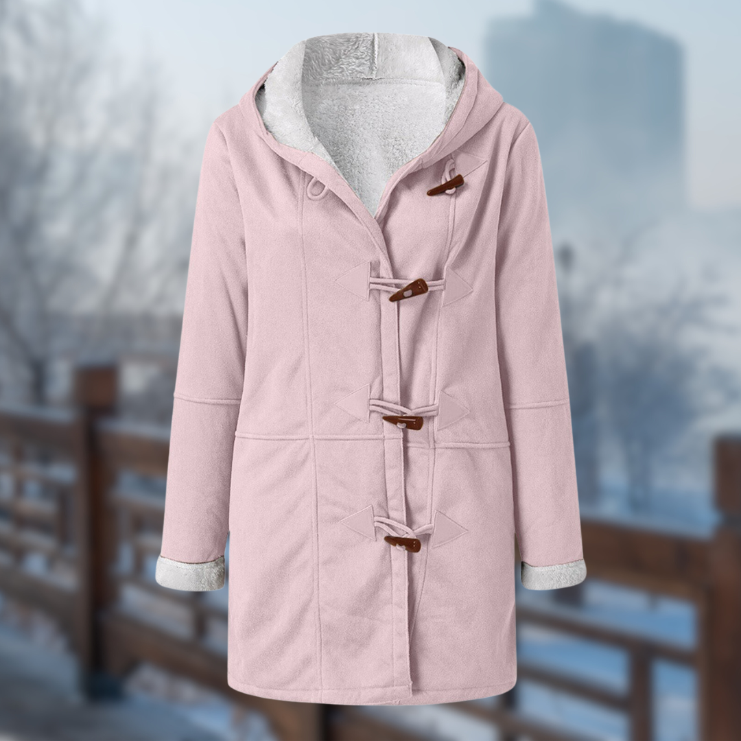 Heidi-Mode | Bequeme Weiche Lange Fleecejacke für Frauen mit Kapuze