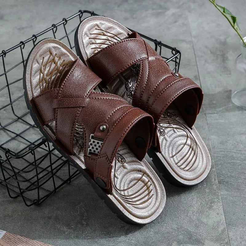 Heidi-Mode | Leichtgewicht Slipper aus Pu Leder