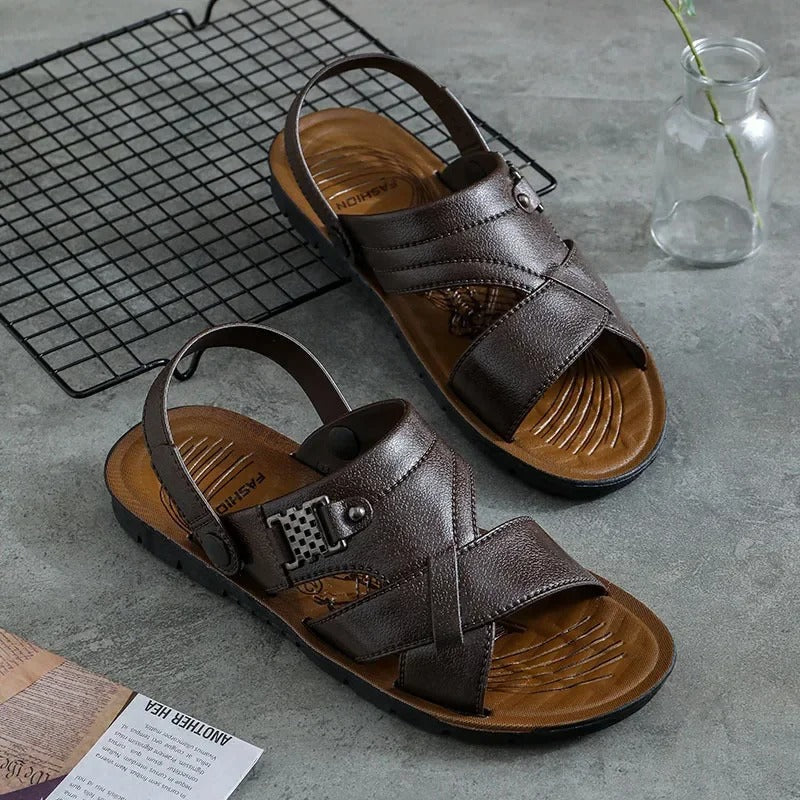 Heidi-Mode | Leichtgewicht Slipper aus Pu Leder