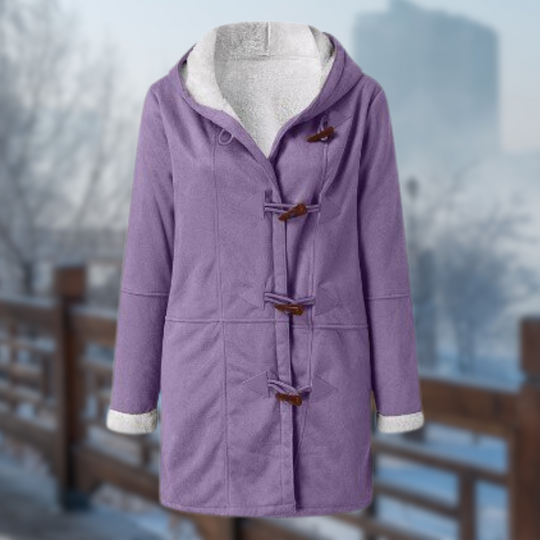 Heidi-Mode | Bequeme Weiche Lange Fleecejacke für Frauen mit Kapuze