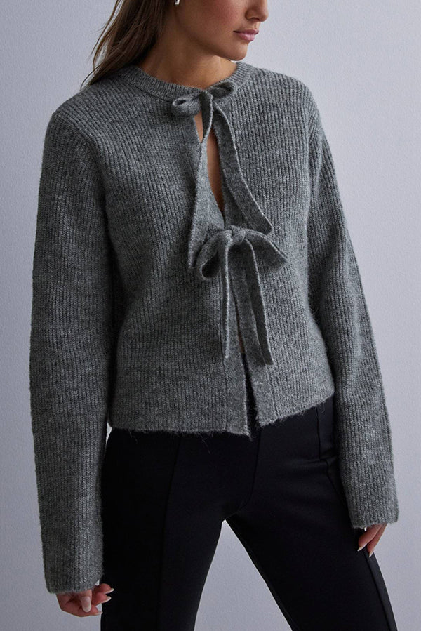 Heidi-Mode | Luxe Gebreid Vest Met Stijlvolle Vetersluiting Voor Dames