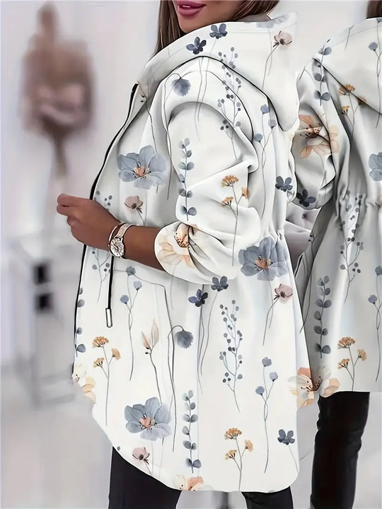 Heidi-Mode | Jacke mit Kapuze Blumenmuster