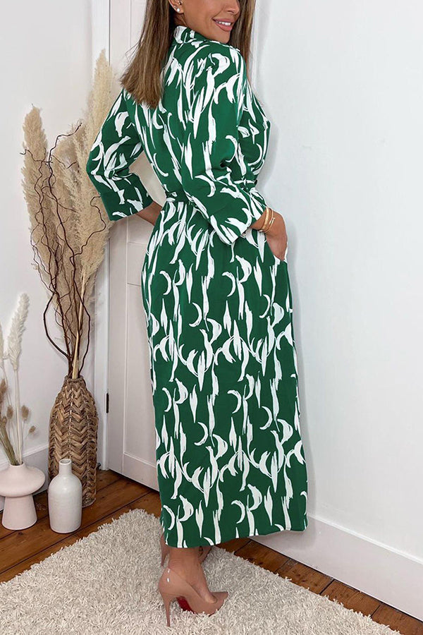 Heidi-Mode | Cider und Sunshine Floral Hemdkleid Midi