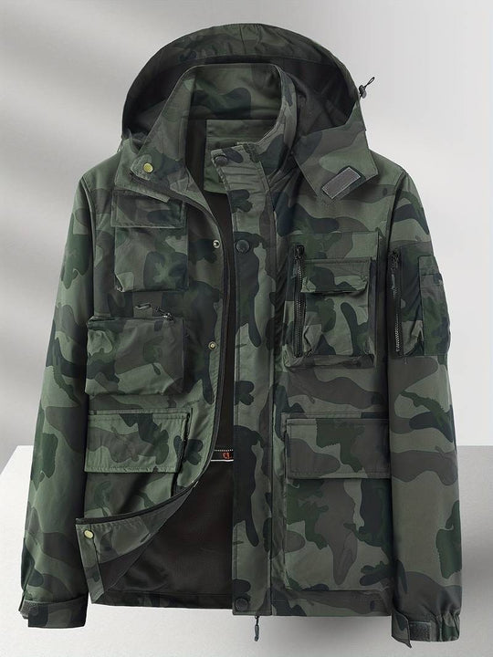 Heidi-Mode Camouflage-Cargo-inspirierte Herrenjacke