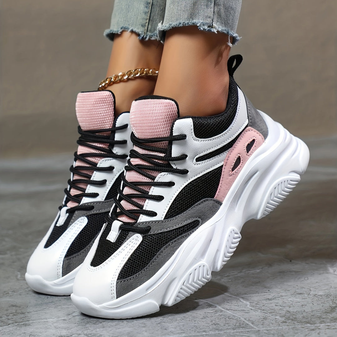 Heidi-Mode | Dicke Sohle Stoßdämpfende Chunky Sneakers für Frauen