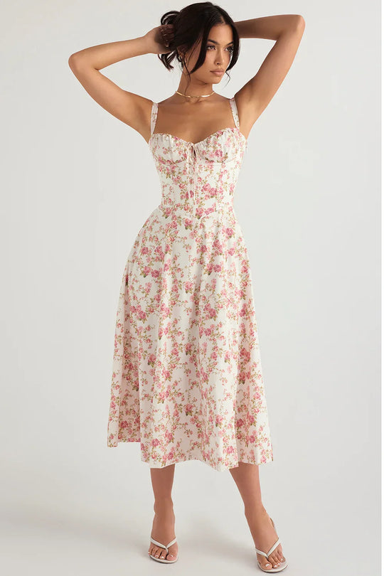 Heidi-Mode | Sonnenlicht Bustier Carmen Druck