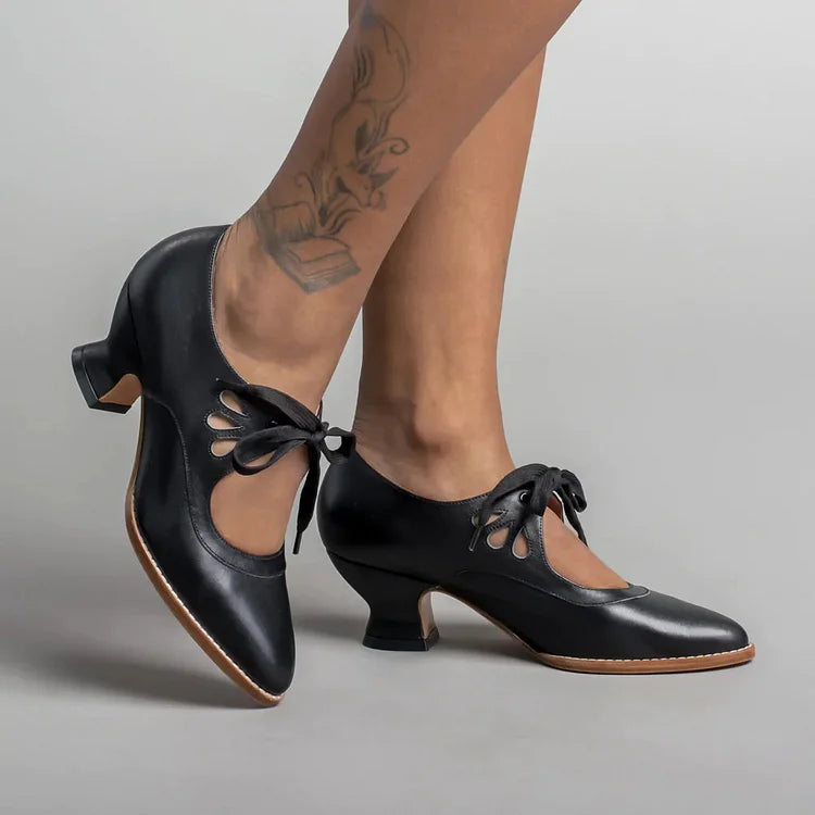 Heidi-Mode | Edwardianische Lederschuhe für Damen