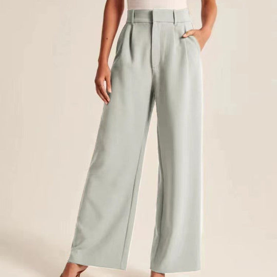 Heidi-Mode | Hochgeschnittene Breite Schnitt Hose mit Gürtel für Freizeit