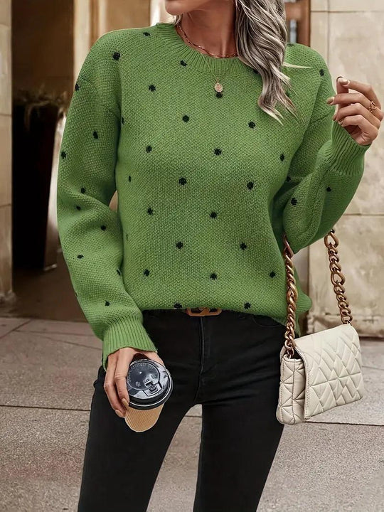 HeidiMode – langärmliger poker-dot-pullover