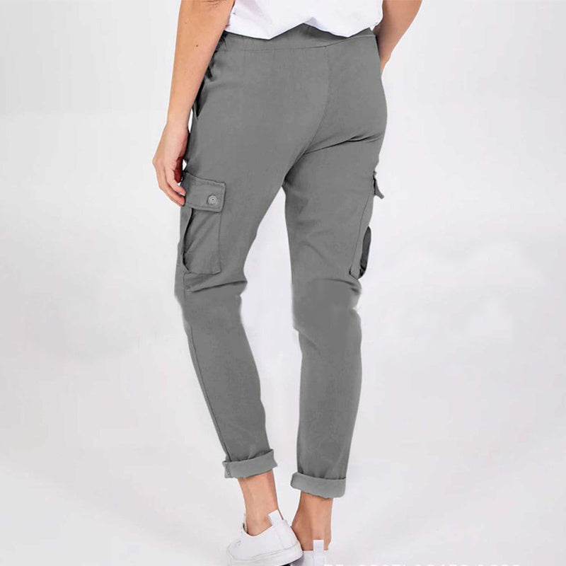 Heidi-Mode | Damen Cargo-Hosen mit Taschen und Kordelzug