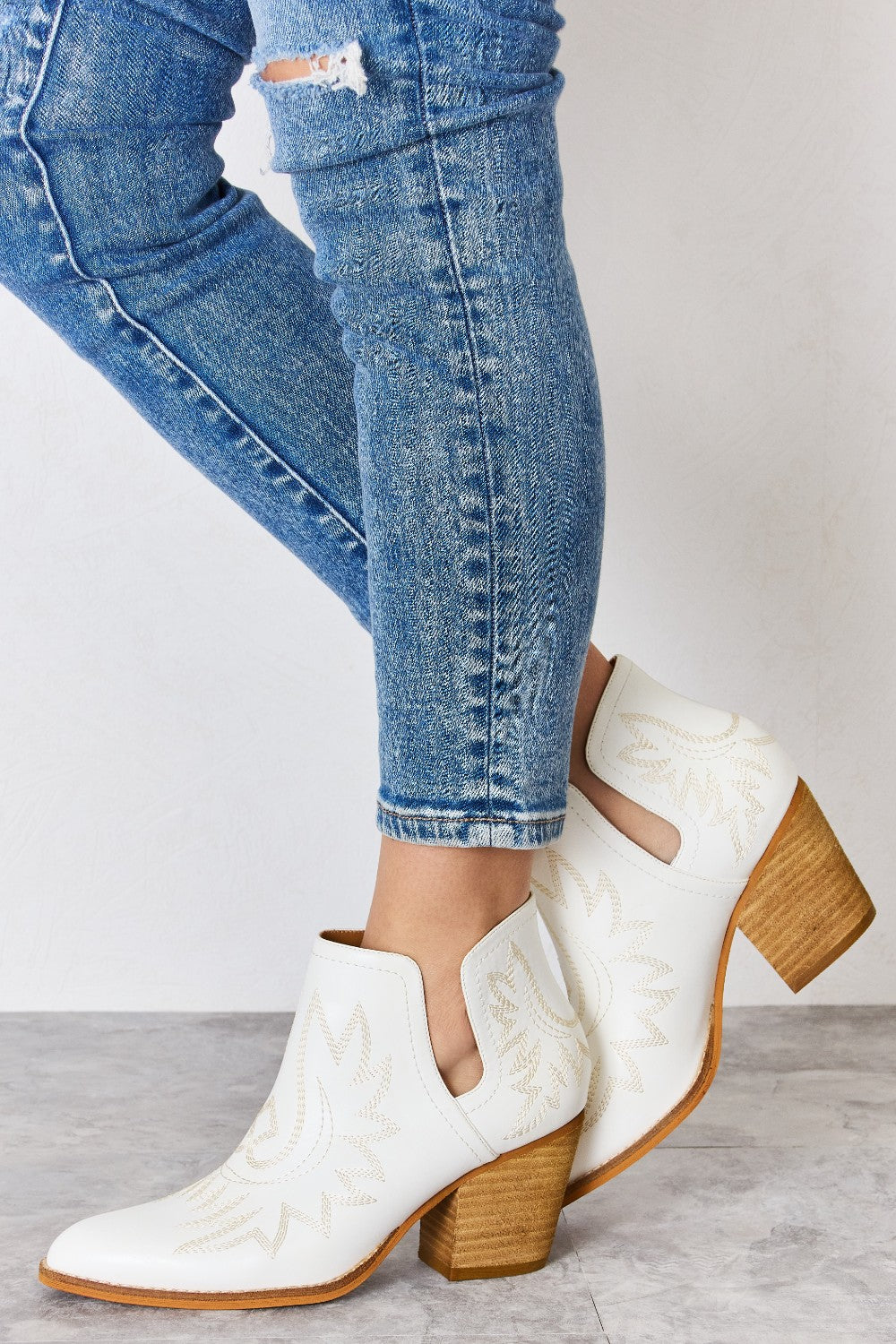 Heidi-Mode | Melody Knöchel Bestickte Stitch Stiefel