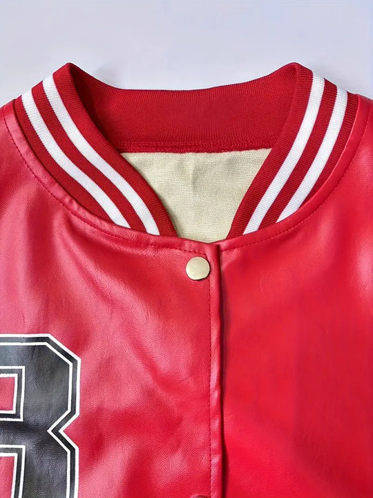 Baseball Lederjacke in Übergröße