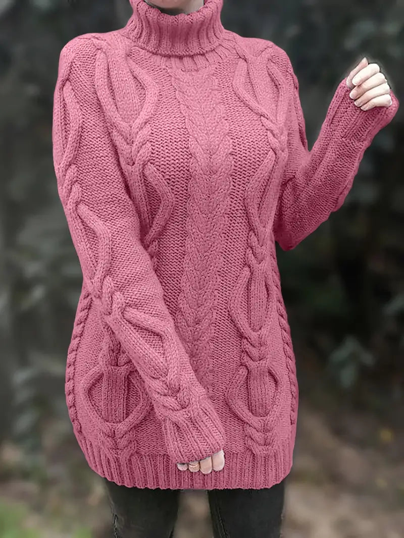 Heidi-Mode | Rollkragenpullover mit Kabelstrick