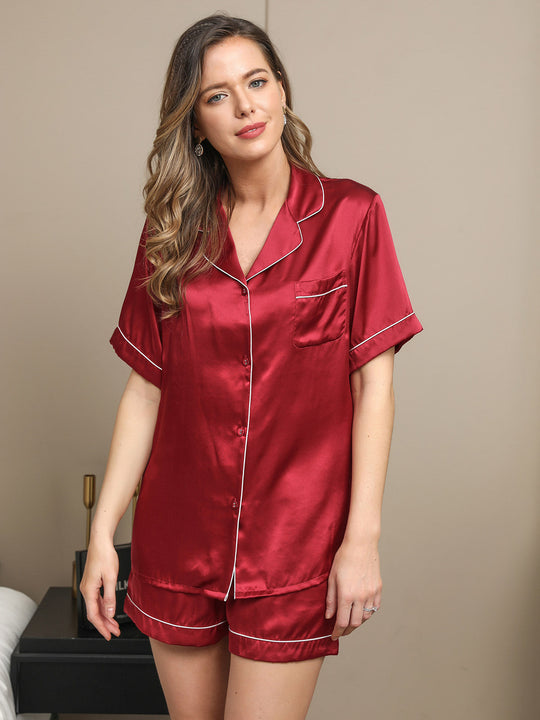 Heidi-Mode | Kurzes Pyjamaset 100% Seide