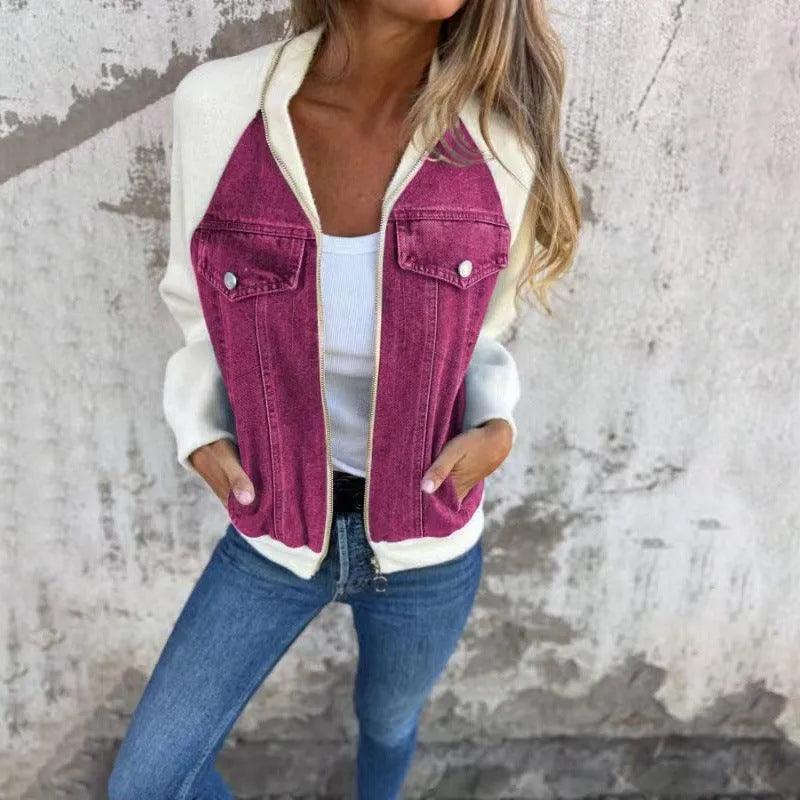 Heidi-Mode | Casual denim jacket with zipper and hood