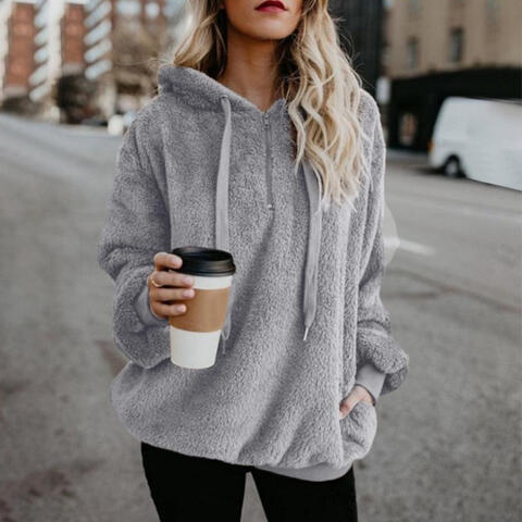 Heidi-Mode - Lässiger Winterwärmer Flauschiger Hoodie für Frauen