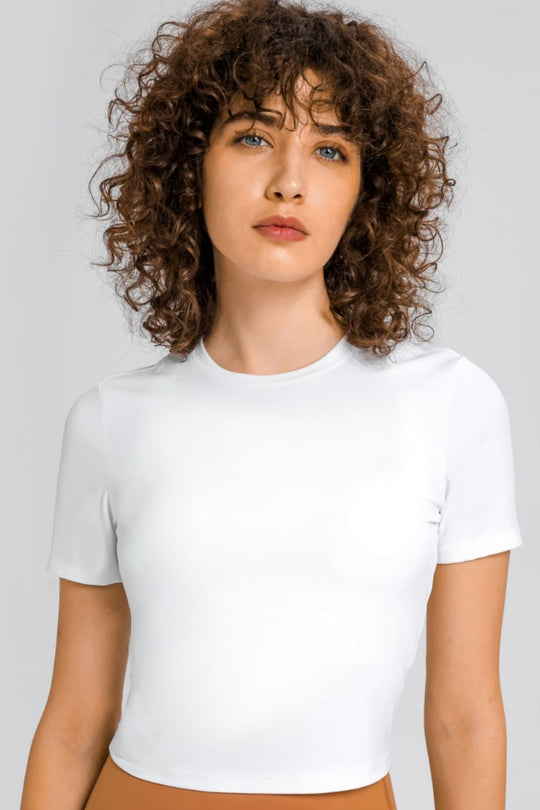 Heidi-Mode | Millennia Rundhals Kurzarm Yoga T-Shirt