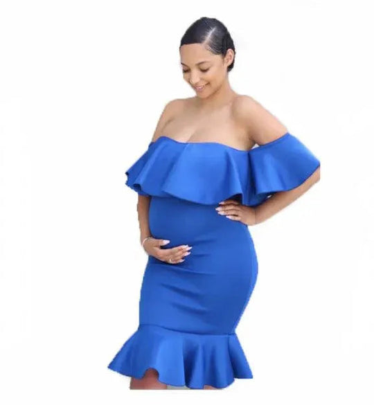 Heidi-Mode | Maternity dress with elastic frills for pregnant women