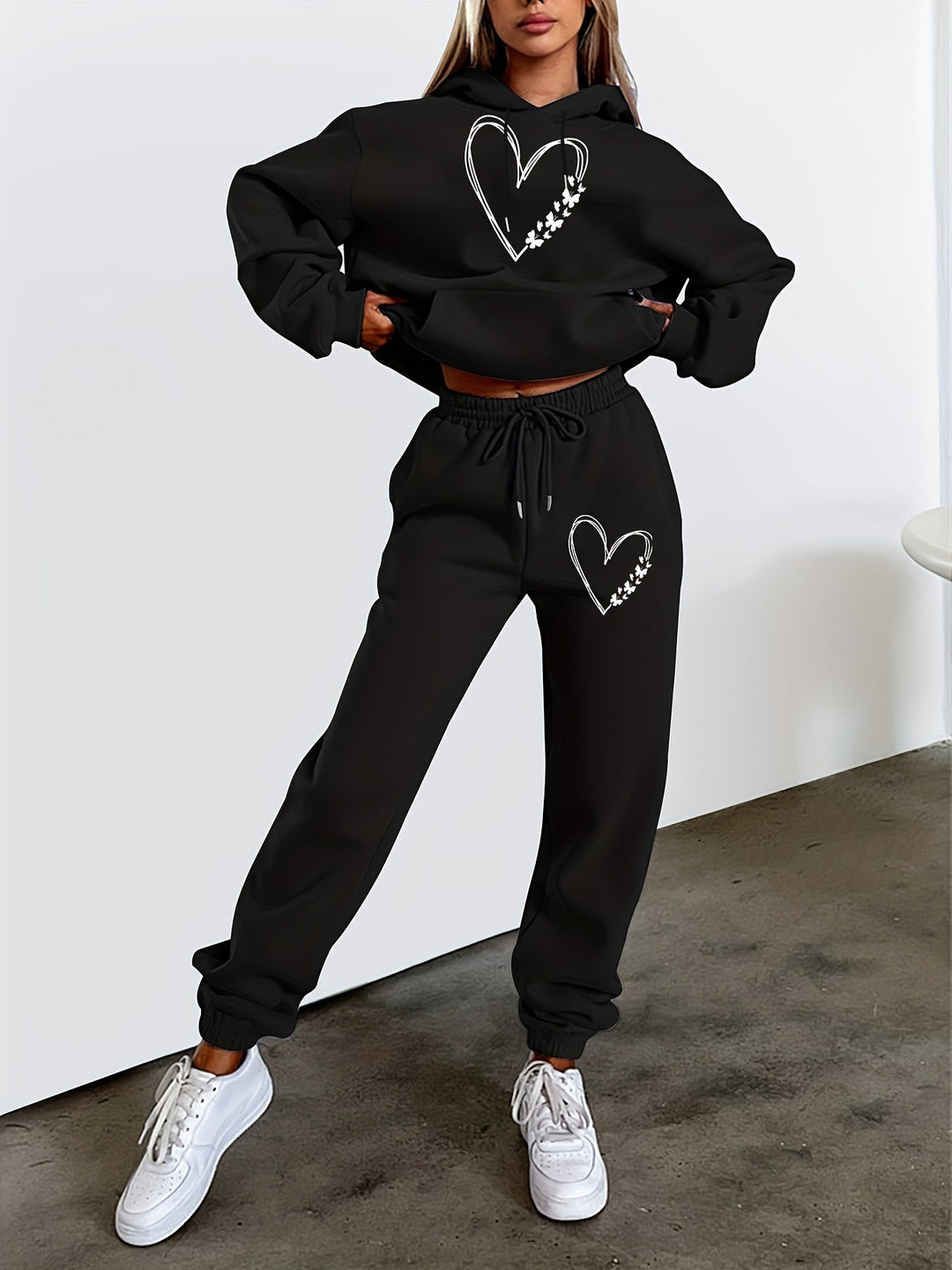 Heidi-Mode | Damen Freizeit-Set mit Trendigem Hoodie und Jogginganzug
