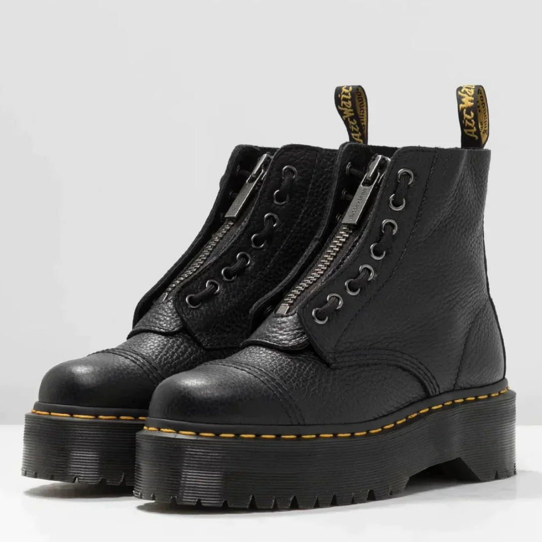 Heidi-Mode | Unisex Schnürstiefel mit Plateau-Sohle
