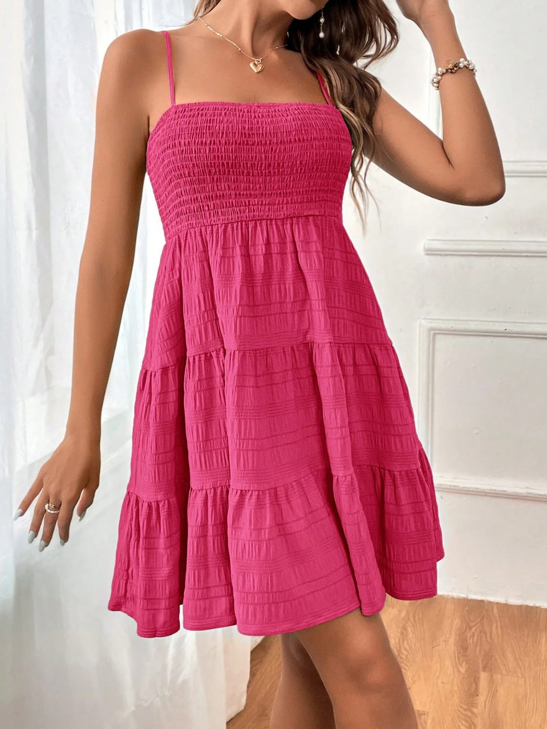 Heidi-Mode | Rüschentiered Ärmelloses Minikleid