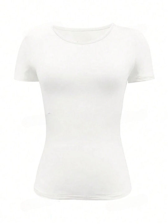 Heidi-Mode | Rundhalsausschnitt Kurzarm T-Shirt
