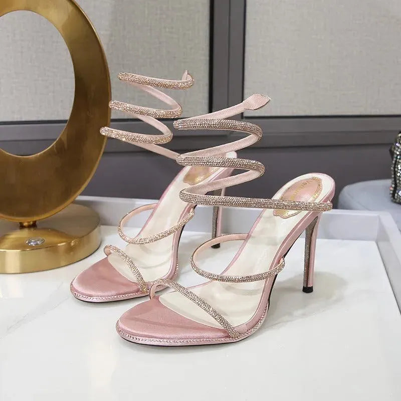 Heidi-Mode | Women sandals with high heels and ankle straps