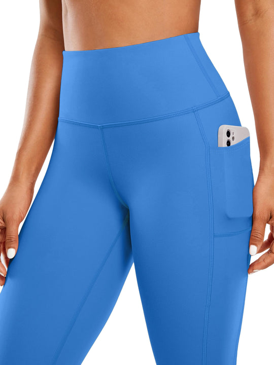 Heidi-Mode | Schnell Trocknende Damen Yogalegging mit Hohem Bund und Tasche