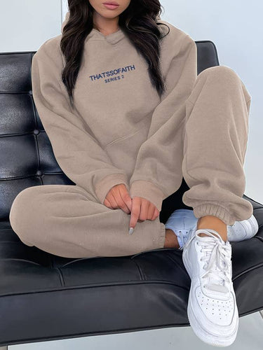 Heidi-Mode - Schick und Lässig Herbst Sweatpants & Sweater Set für Frauen