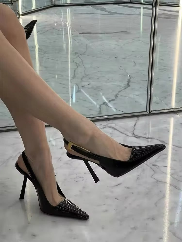 Heidi-Mode | Elegante Slingback Pumps mit Spitzer Zehenpartie