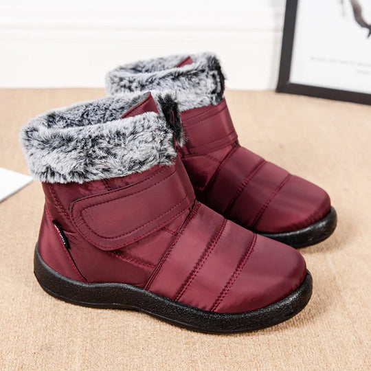 Heidi-Mode | Damen Wasserdichte Stiefel Aus Schlaufenkaninchenfell