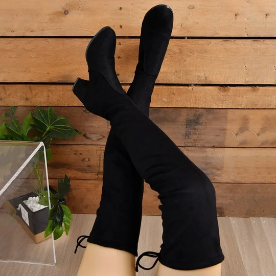 Heidi-Mode | Overknee Stiefel Damenstiefel, Hohe Absätze, Modischer Look