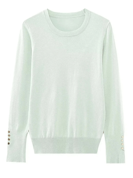 Heidi-Mode | Damenpullover mit Knopfdetail
