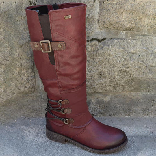 Heidi-Mode | Leder Cowboy Stiefel mit Absatz für Frauen