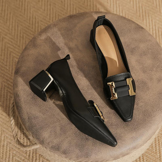 Heidi-Mode | Pumps mit Blockabsatz