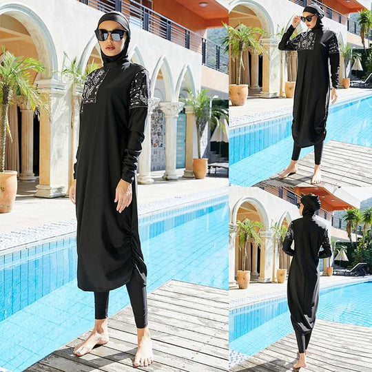 Heidi-Mode | 3 Teile Set Halal Schwimmbekleidung Burkinis Strandbekleidung