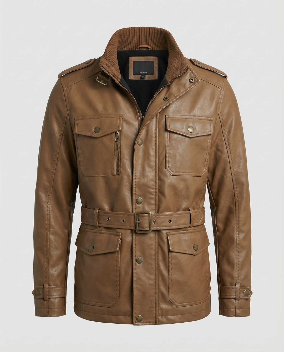 Heidi-Mode | Retro Leder-Trenchcoat für Männer