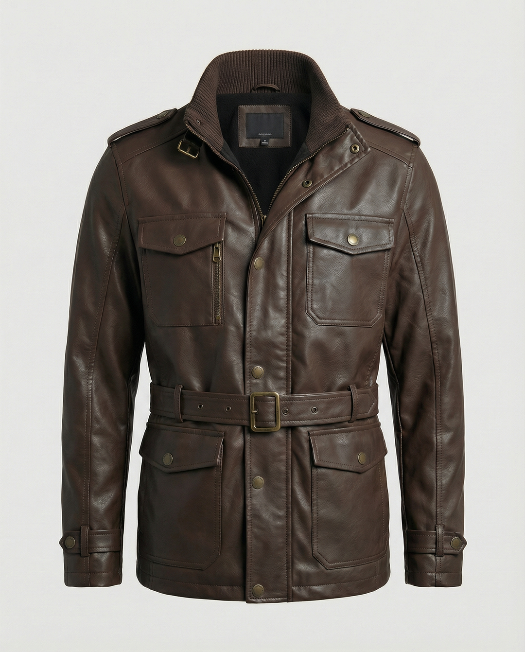 Heidi-Mode | Retro Leder-Trenchcoat für Männer