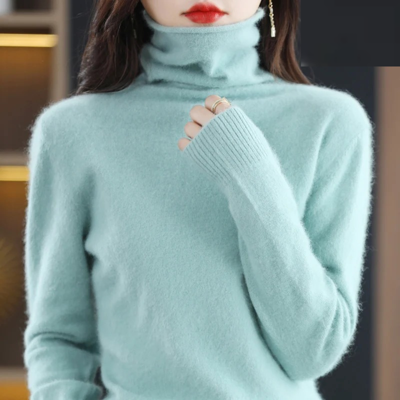 Heidi-Mode | Cashmere Pullover Damen Weicher Rollkragenpullover, Warm & Luxuriöses Design