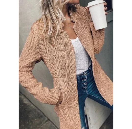 Heidi-Mode | Lange Strickjacken Damen Leichtgewicht Offene Vorderseite Jacke