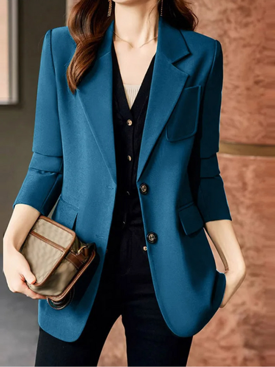 Taillierter Damen-Blazer mit Knopfverschluss