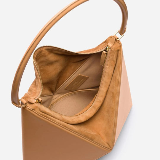 Heidi-Mode Hobo Mutige Geometrische Schultertasche mit rundem Griff