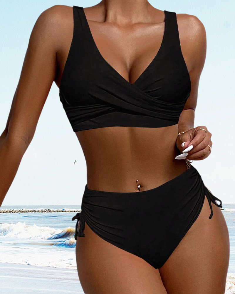 Heidi-Mode |  bikini-badeanzug mit kordelzug und schnürung hinten