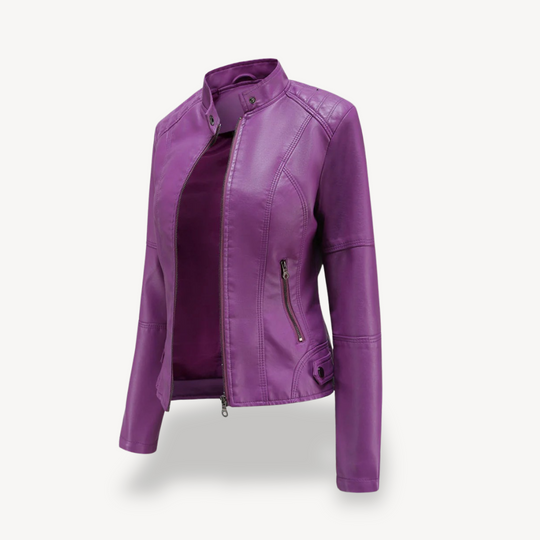 Heidi-Mode | Damen Kunstleder Bikerjacke