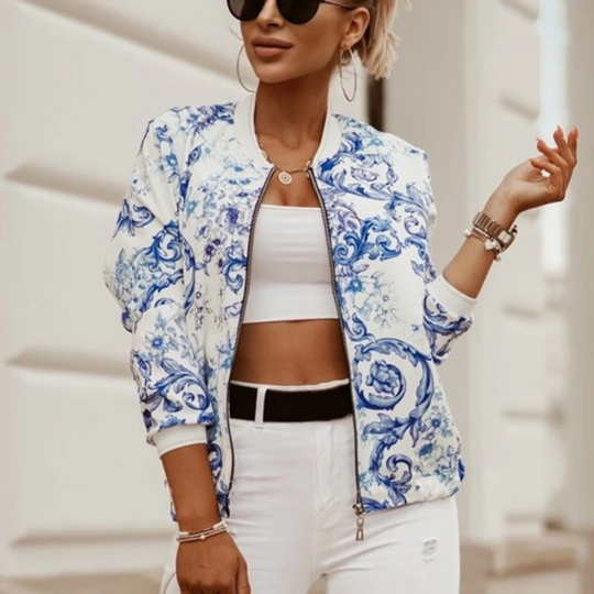 Heidi-Mode | Damen Sommerjacke mit Blumenmuster